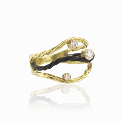 Triple Band Clover Ring