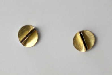 Post Earring Silver & Gold