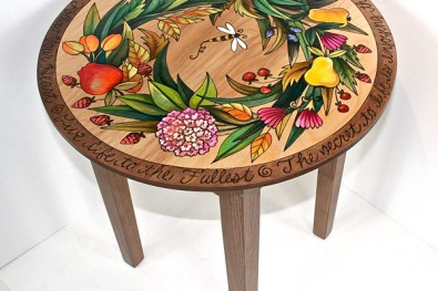 Sticks Round Table w/ Floral Theme