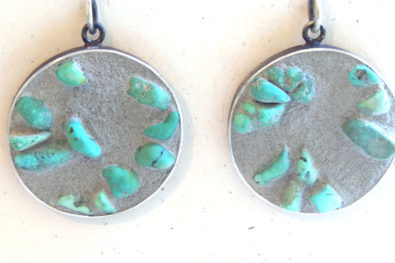 Earrings w/ Grout & Turquoise