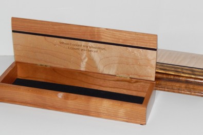 Wood Box with “Blessings” quotation