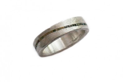 Raw Diamond Silver Ring