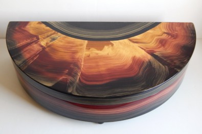 Half Eclipse Box With Abstract Design