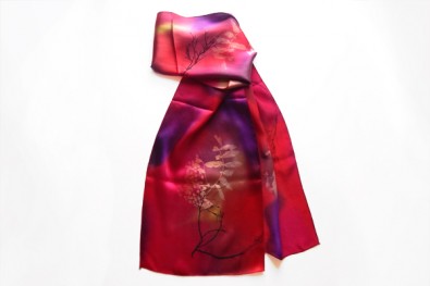 Sorb Tree Red & Purple Scarf