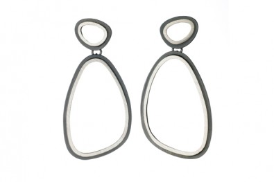 Organic Oval Eclipse Earrings