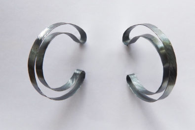 Oxidized Sterling Silver Hoop Earrings